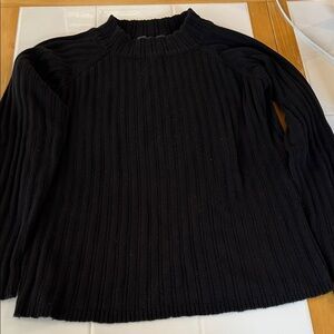 Black Ribbed Women's Sweater